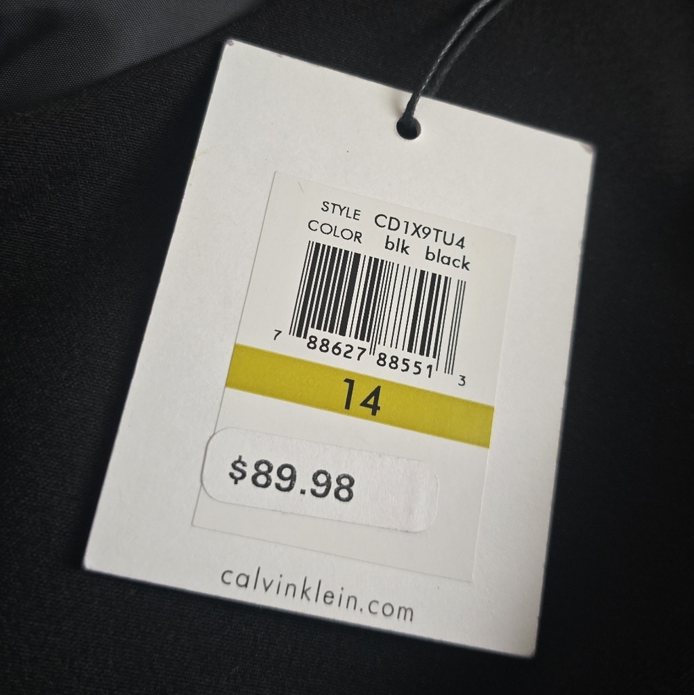 Calvin Klein 3/4 Sleeve Ruched Front Dress - Picture 8 of 8
